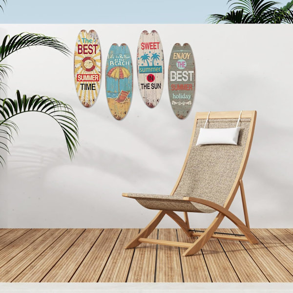 Surfboard Dekoration 4st/Set Sommer Hængende Træ Rabed Dekorative Surfboard Strand Hawaii Dekoration til Hjem, Cafe, Bar, Fest Hjemmeindretning