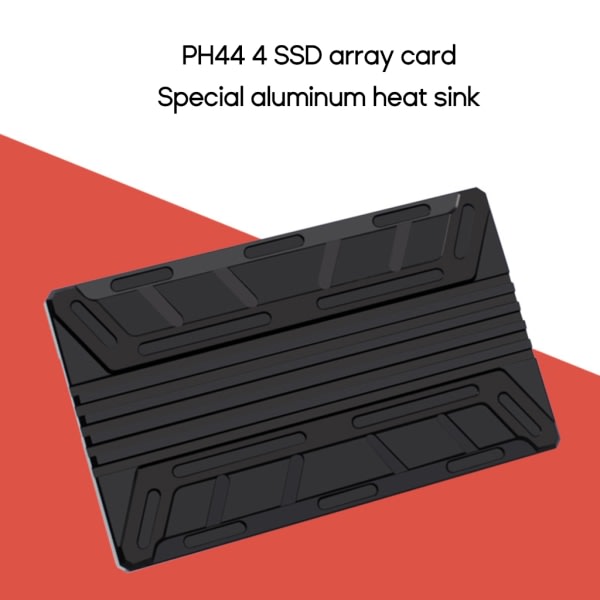 SQBB Aluminium kylplatta för M2 SSD PCIE Adapter för NVME M2 M-KEY PCIEX16 4 RAIDs Adapter Kort Kylare Effektiv kylare
