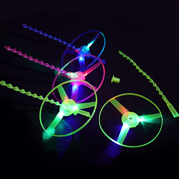 LED-upplysta leksaker, 12 delar flygande leksakshelikoptrar, LED-upplysta
