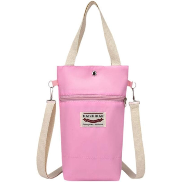 Vattenflaska Väska med Rem, Multifunktionell Axelväska, Rosa Pink