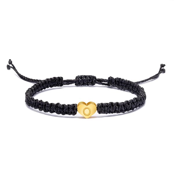 Wekity 18K Guld Initial A Bogstav Hjerte Charm Armbånd til Kvinder