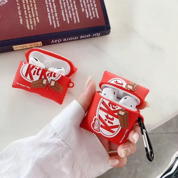 CQBB Søt etui for Airpods 3. generasjon, 3D sjokolade Snack Skin Design Etui Beskyttende støtsikker deksel med nøkkelring for Airpods hodetelefoner