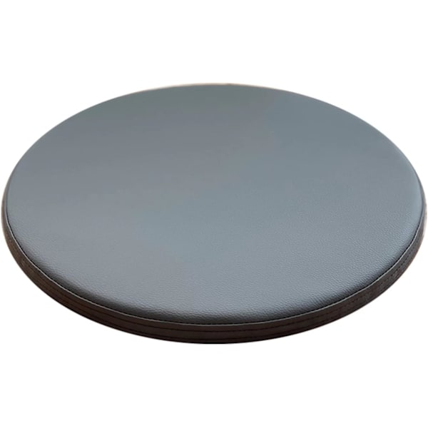 Aftagelig indendørs stolpude, memory foam siddepude skandinaviske stole i læder vandtæt pletbestandig, mellemgrå, 40 cm