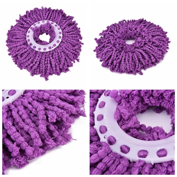 NYHET Magic Replacement Refill 360° Spin Cleaning Pad Mikrofibermopphuvud hvit