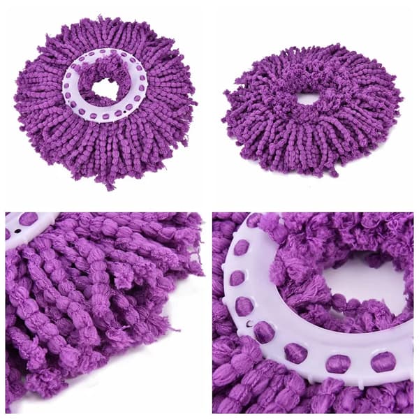 UUTUUS Magic Replacement Refill 360° Spin Puhdistuslevy Mikrokuitu Mop-Pää violetti