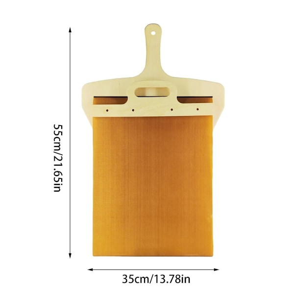 Glidande pizzaskal Magic Non-stick pizzapaddel pizzaskrapa med trähandtag Tårtlyftare Överföringsbricka Kök Pizzasked - WELLNGS 35x55CM