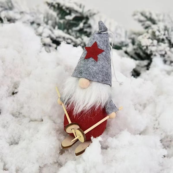 Gnome Julepynt Plys Tomte Dukke Figurer（2stk）