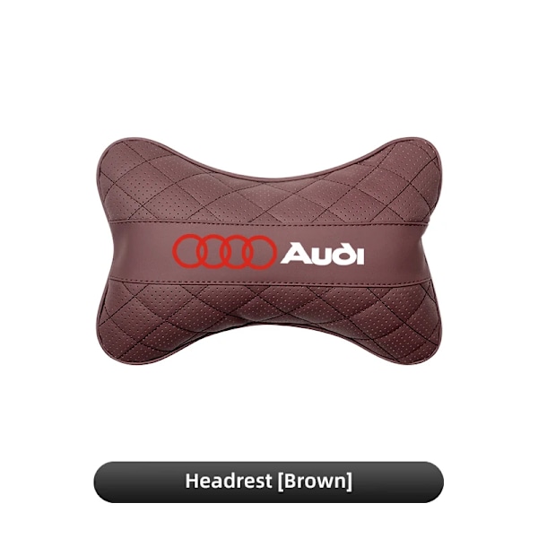 1 kpl PU-nahka Auton istuimen pääntuen tyyny Audi Sline Quattro A1 A2 A4 A5 A6 A7 A8 Q1 Q2 Q3 Q4 Q5 Q6 Q7 Q8 Tt S3 S5 B8 J-Brown-Headrest