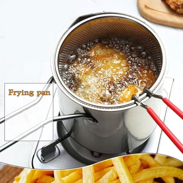 Frituregryde - Sølv - Høj Kvalitet - Holdbar - Praktisk