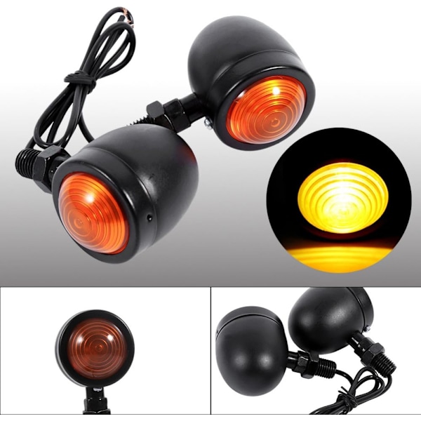 4st Motorcykel Blinkers Blinkers 12V Vattentät Univ