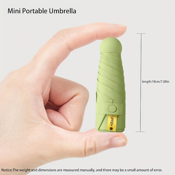 1. paraply, reseparaply, kompakt, ultralätt, mini, bärbar, vattentät, hopfällbar paraply, 6 ribbor, förstärkt paraplyram, svart