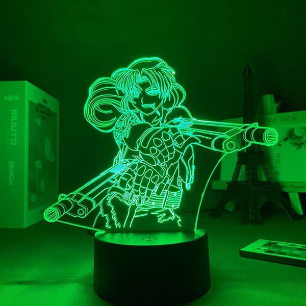 Svart Lagoon Revy 3D LED-lampe Anime Nattlys Sort Touch