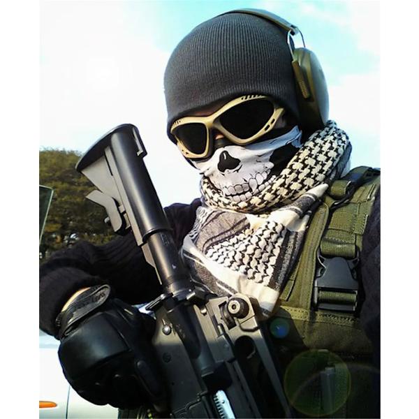 Skalle Ansiktsmask Utomhus Ridning Mask Cykel Skid Skalle Halv Ansiktsmask Ghost Halsduk Multi Använd Halsvärmare Cod Okt Skrämmande Mask