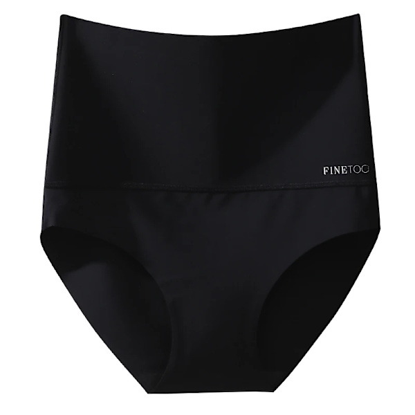 Sömlösa högmidja underkläder Damtrosor Magkontrollbyxor Sexig Stor storlek Andas Slimming Butt Lifter Underkläder S-X Black L