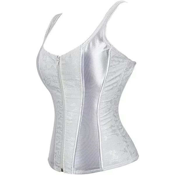 Naisten korsetit Overbust Bustier Top Gothic exy houlder 2928white S 2928white S