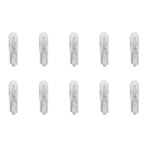 T5 12V 1,2W Halogenpære - 10-pakning, Instrumentpanelbelysning, Auto Wedge Instrumentpanelbelysning