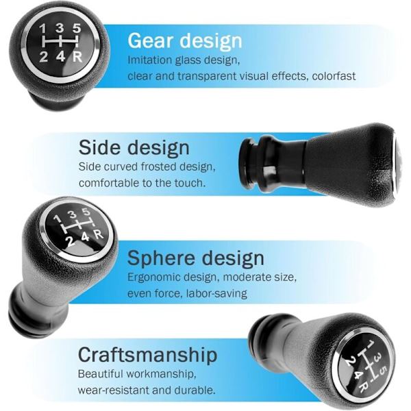 1 sæt 5-trins gearstangsknop CITROEN C1 C3 C4 106 107 205 206