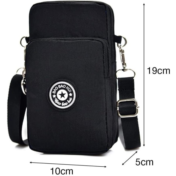Mobiltelefon axelväska universal mobiltelefonväska för att hänga case handväska mobiltelefon axelväska mini crossbody-väska damväska