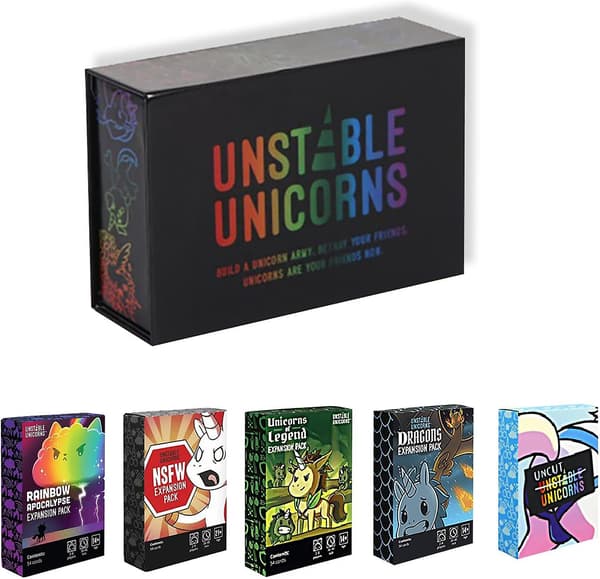 6 stk. Unstable Unicorn Solitaire Spilsæt - Strategispil for voksne, som supplement til Base Unstable Unicorn Solitaire_max