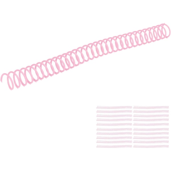 Spiralbundna spolar, 20 stycken, spiralbundna plastspolar, 19 mm, 3/4 tum innerdiameter, 30 hål, spiraler för A4 och A5 anteckningsböcker (rosa) ROSA