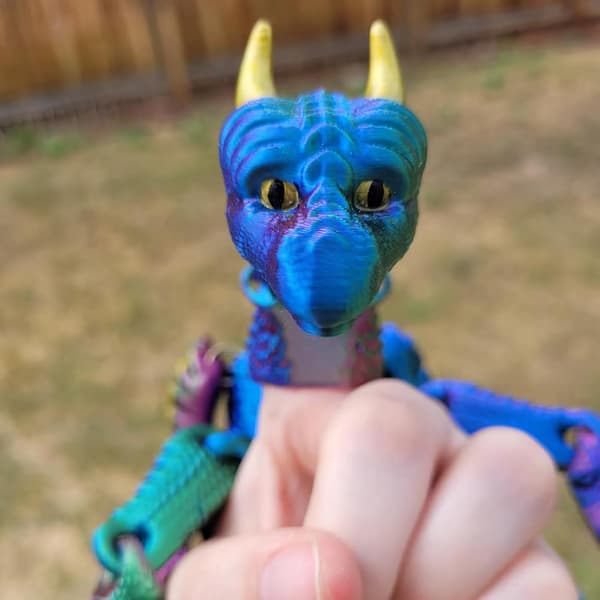 Drakgubbe | 3D-tryckt handledock för fingerdockspel och föreställningar