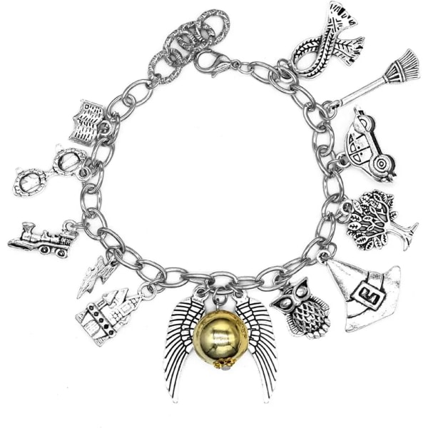Harry Charm Armband för flickor Magic Potter Halsband Kvast och hatt Harry Smycken Alla hjärtans dag Födelsedagspresenter för kvinnor SQBB