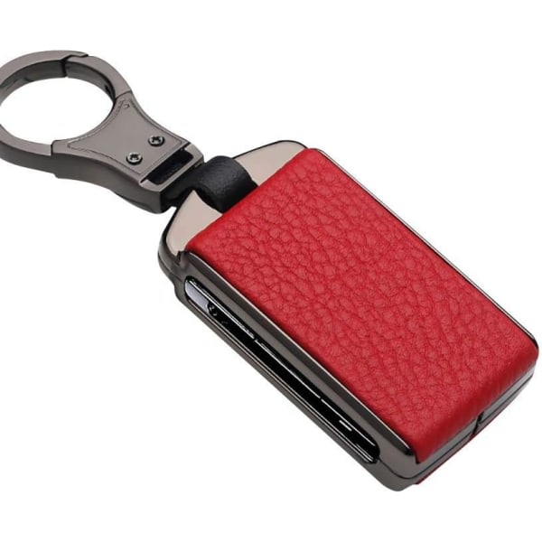 Läder Case Cover v90 Smart Bilnyckel Fob Fjärrnyckelhållare Skyddsjacka med nyckelring Nyckelskal