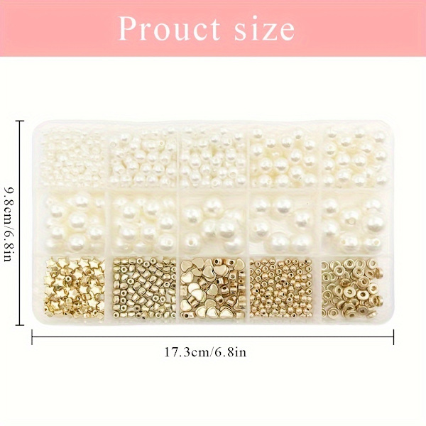 720st pärlor för armbandtillverkning DIY pärlsmycken Vuxna berlocker String Crystal Supplies 720pcs