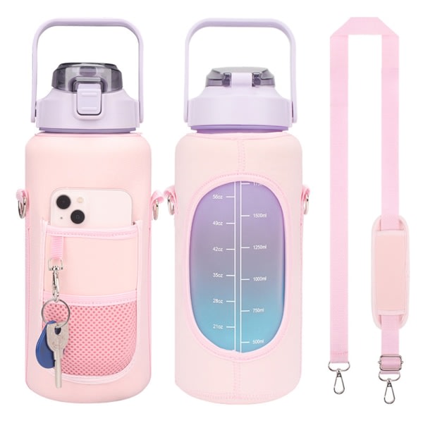 Vattenflaskhållare med justerbar axelrem Rosa