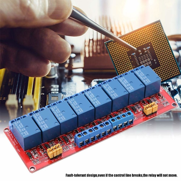 8-kanals relämodul reläbräda med optokopplare lågnivåutlösare expansionsbräda för Arduino 5V/12V/24V (24V)