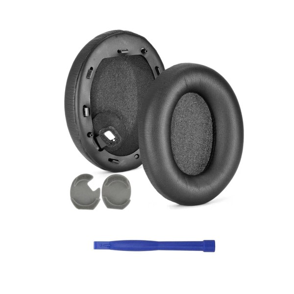 SQBB Läderkuddar för WH 1000XM4 Headset Mjuka hörselkåpor Cover Hörselkåpor Öronkåpor Svart
