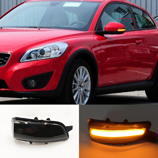 Led dynamiska blinkers Volvo V40 V50 V70 S40 S60 S80 C30 C70 Bla