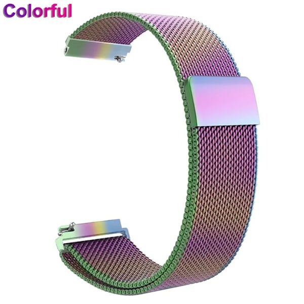 Metallrem för Fitbit Versa 2 3 4 Lite Sense Band Handled Milanese Sense 2 Ersättningsmagnetslinga Armband Fit Bit Watchband Färgglad för Sense 2