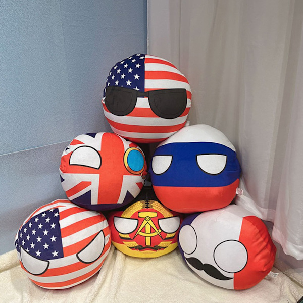 10 cm Country Ball Plyschlegetøj Polandball hænge Countryball xZ 11(U.S.A)