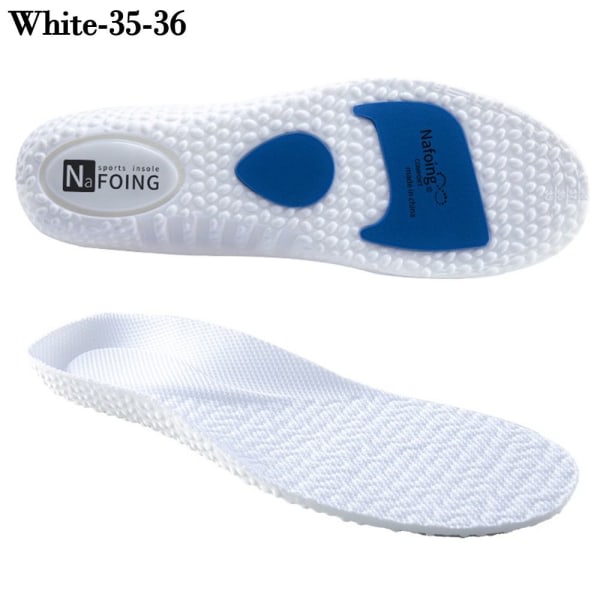 Shoe Lift Memory Bomull Innersula WHITE-35-36 WHITE-35-36 Vit-35-36