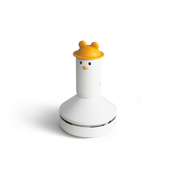 Mini Fun skrivebordsstøvsuger for barn, bil, USB-lading, liten rengjøringsmaskin (hvit (med ører))