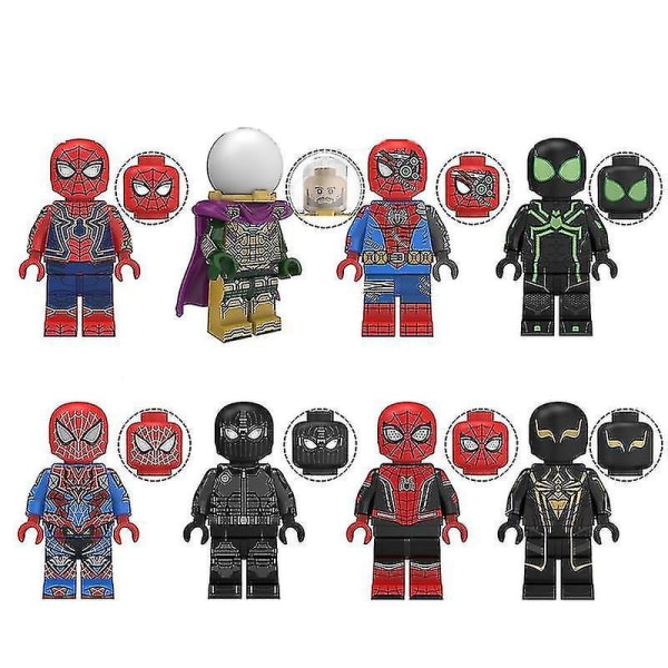 SQBB Marvel Hero Series Spider-man Mystery assembled Building Block Minifigure Toy