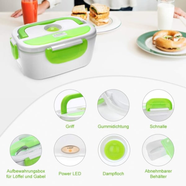 CQBB Self Cooking Elektrisk Lunchbox, Portabel Matvärmare för