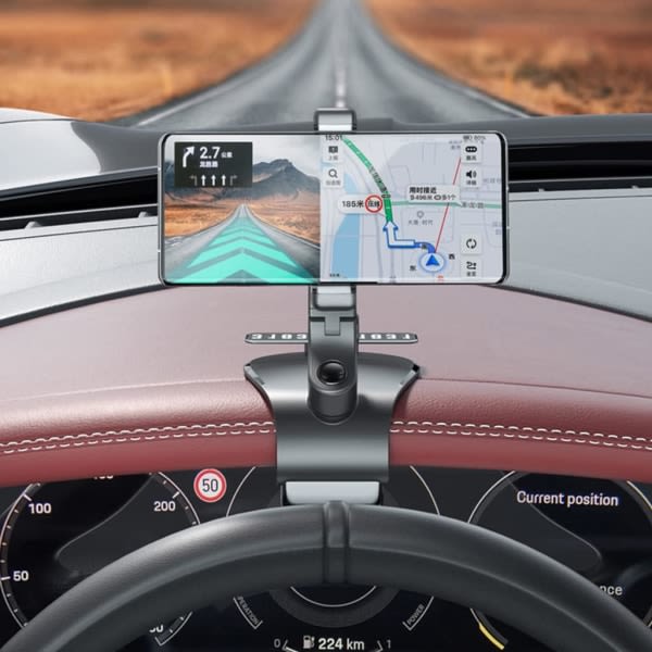 CQBB Flexibel telefonhållare för instrumentbräda med parkeringsplatta Enkel att installera Justerbar GPS-fäste