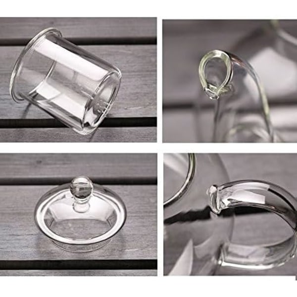800 ml Tekanna i Borosilikatglas med Teinfuser, Lämplig för Spisplatta 800ml/27oz