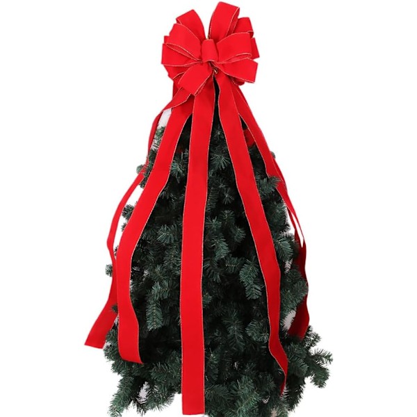 Julrosett, dekoration, stor julgran, rosett, julgransprydnad, för juldekoration, röd julrosett, julkrans, julgran, hängande dekoration röd