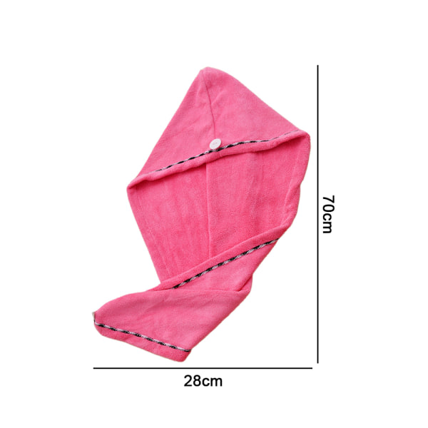 2-pack mikrofiber hårhandduksinpackning, snabbtorkande hårhatt mörklila + rosaröd