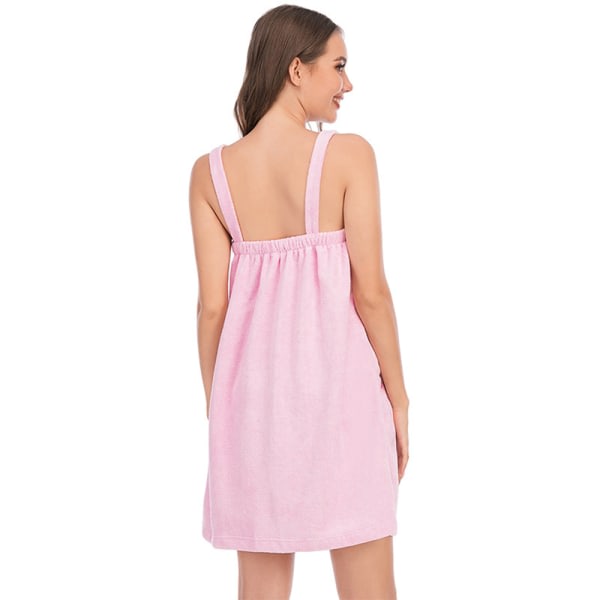 Klänning för bad/dusch inlindad handduk för kvinnor rosa XXL