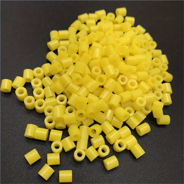 500 stk DIY-match-perler, 5 mm håndlagde fusjonsperler, materiale for DIY-armbånd, øredobber, leketøy, puslespill og panel Yellow1