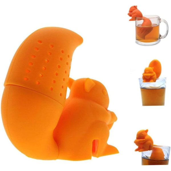 Egern Te Infuser Sød Dyr Løs Blad Te Siler Silikon Fin Mesh Te Filter Dyr Te Læk