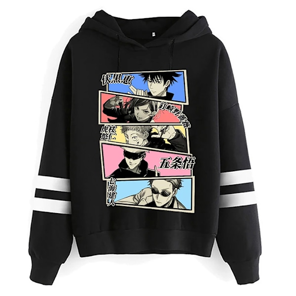 Unisex Jujutsu Kaisen Anime Yuji Itadori Hoodies Herr Harajuku Gojo Satoru Kawaii Manga Grafisk Streetwear Sweatshirts Genser 15520 Asian S