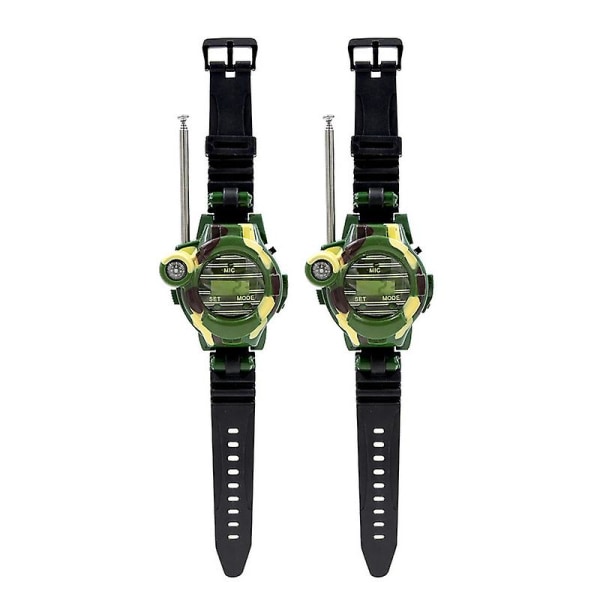 Walkie Talkies Klockor Leksaker för Barn 7 i 1 Camouflage Luminous Intercom Klocka Barn Leksak Barn Utbildning Leksaker