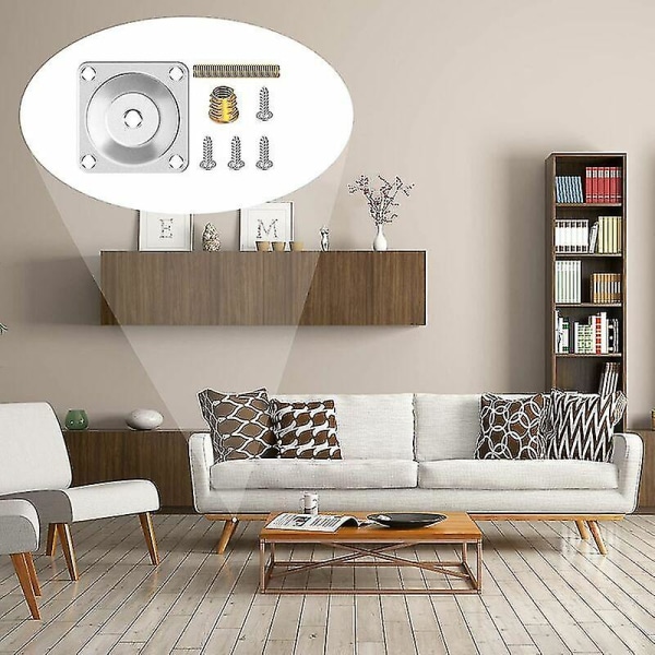 Möbelbensmonteringsplattor - med hängbultar och skruvar - för möbler, fåtölj, soffa, set om 4