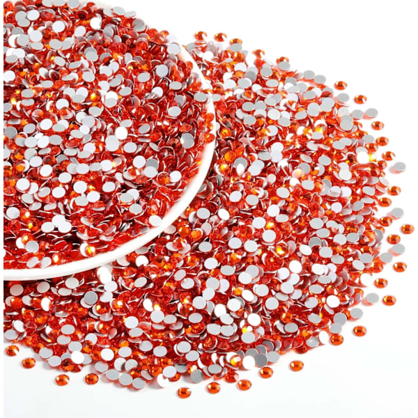 14400 stk. Hyacint Orange Flatback Rhinestones til Håndværk, SS16, 3,8-4,0 mm Hyacinth/Orange SS16/14400pcs