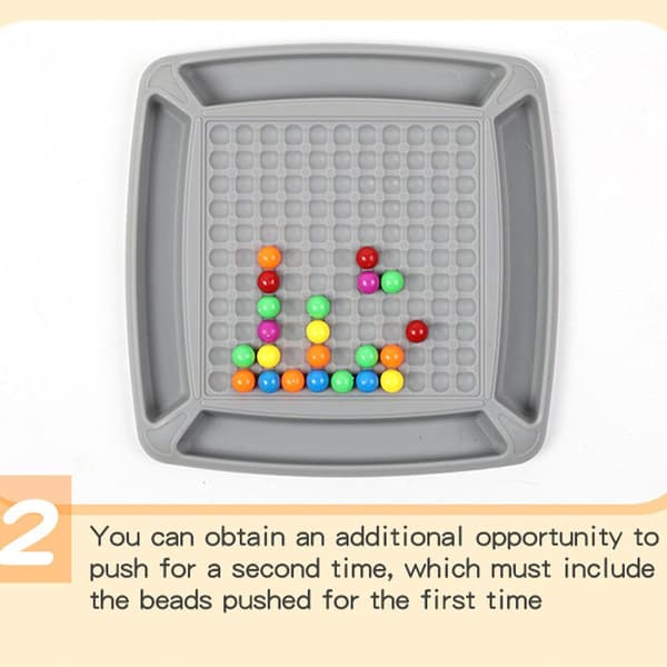 Rainbow Ball Duel Brettspill - Klassisk Strategispill for Barn (175 Perler) Gray 175 beads